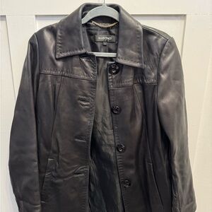 Ellen Tracy Black Leather Jacket for Women